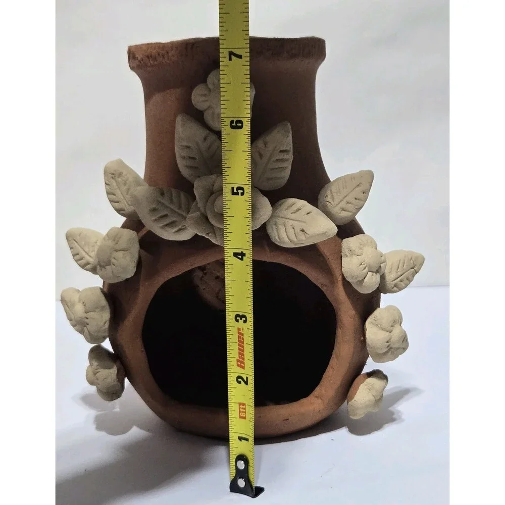 7 Inch Mini Tabletop Terracotta Chimney Mexican Art Handmade